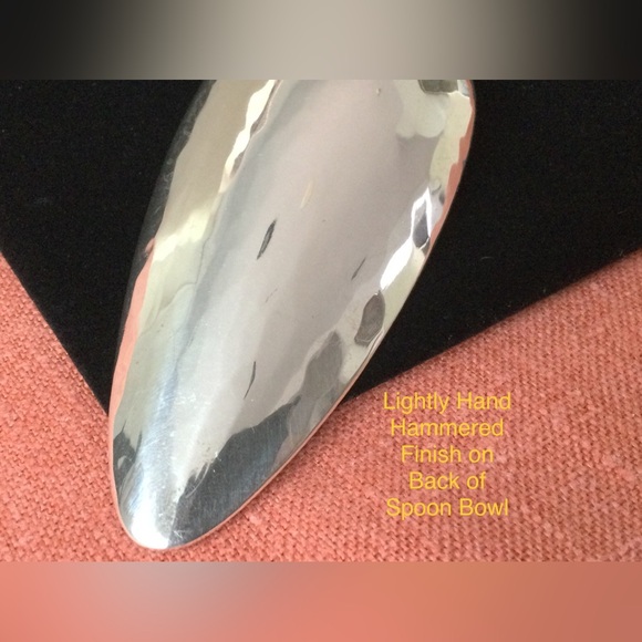 Vintage Swedish Modern Serving Spoon - Signed Allan Adler Handmade Sterling - Picture 8 of 10